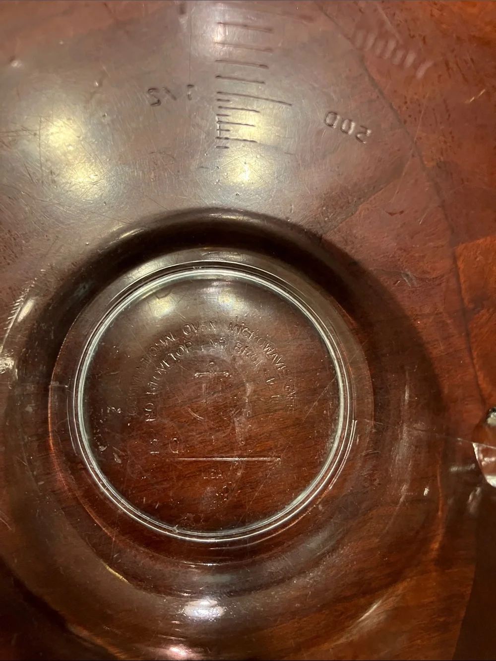 Vintage Anchor Hocking Essentials 8 Cup Clear Glass Measuring Batter Bowl